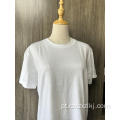 Camiseta de cor de cor sólida de algodão puro de algodão